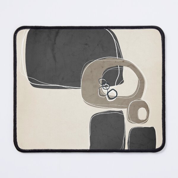 Item preview, Retro Abstract Design in Taupe and Charcoal Gray designed and sold by simplydesignart.
