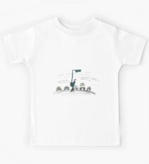 Pedestrian and It's Portable traffic light Kids Tee