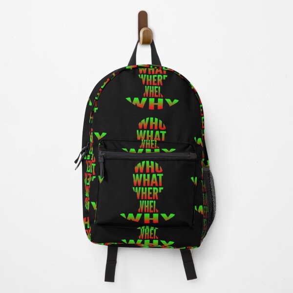 Item preview, Who What Where When Why Green Red Typography Word in Human Shape designed and sold by Vasabi88.