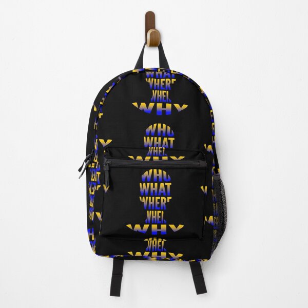 Item preview, Who What Where When Why Yellow Blue Gradient Typography Word in Human Shape designed and sold by Vasabi88.