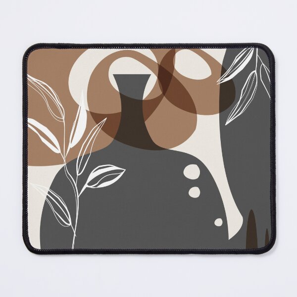Item preview, Abstract - Leaves and Vases in Grey and Cinnamon 1 designed and sold by simplydesignart.