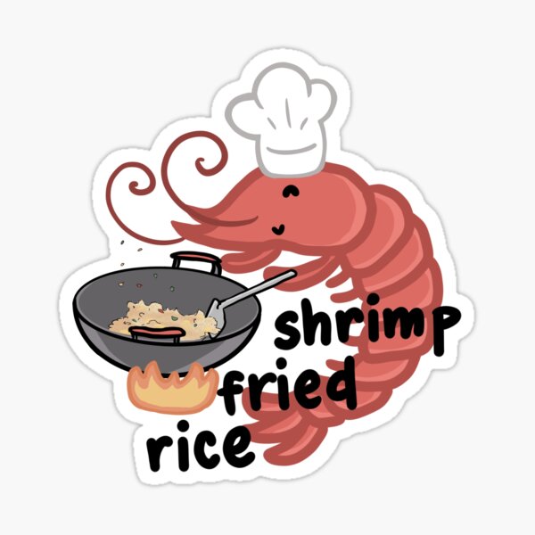 Vista previa del artículo con la obra «arroz frito con camarones», diseñado y vendido por Joanne Ko.