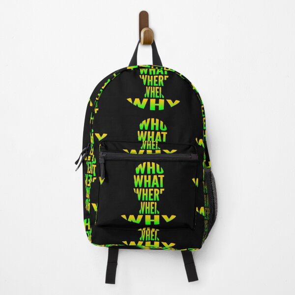 Item preview, Who What Where When Why Yellow Green Typography Word in Human Shape designed and sold by Vasabi88.