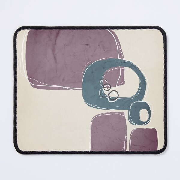 Item preview, Retro Abstract Design in Teal and Aubergine designed and sold by simplydesignart.
