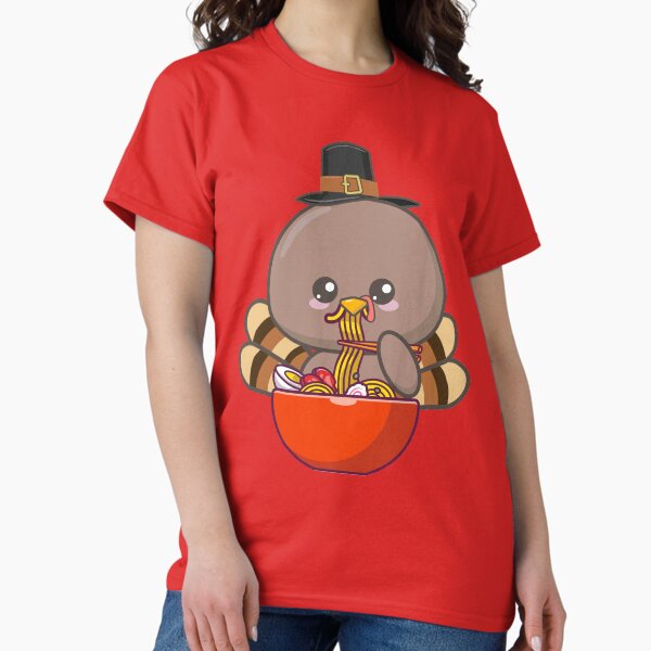 Item preview, Thanksgiving Turkey Eating Ramen Noodles / Cute Kawaii Turkey / Anime Eating Noodles designed and sold by CoolSkin.