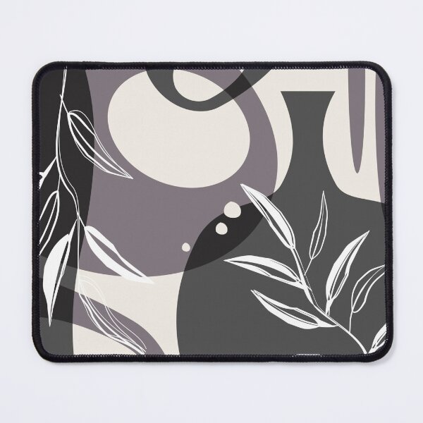 Item preview, Abstract - Leaves and Vases in Grey and Aubergine 3 designed and sold by simplydesignart.