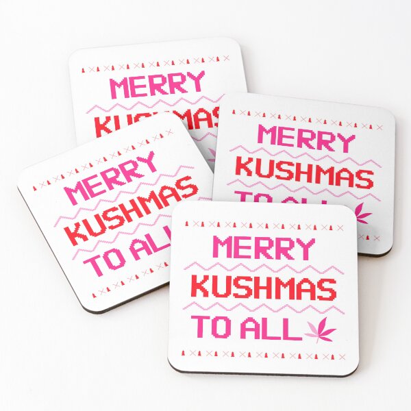 Item preview, Merry Kushmas To All Christmas Sweater Pink designed and sold by smokelikeagirl.