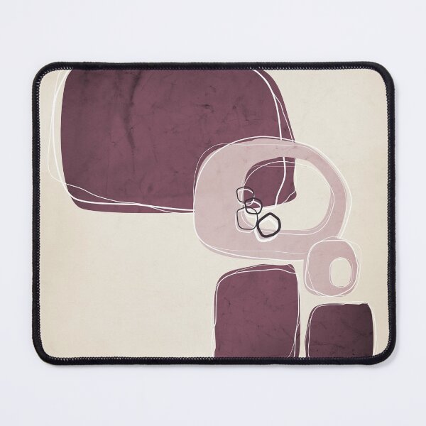 Item preview, Retro Abstract Design in Shell Pink and Mulberry designed and sold by simplydesignart.