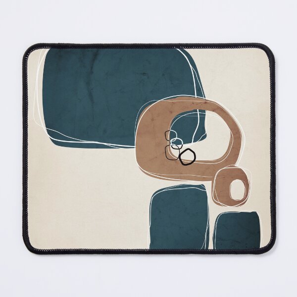 Item preview, Retro Abstract Design in Cinnamon and Aqua designed and sold by simplydesignart.