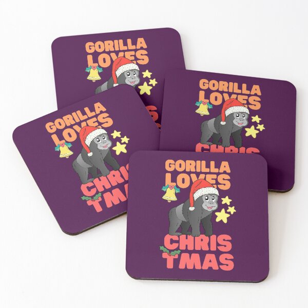 Item preview, Gorilla Loves CHRISTMAS designed and sold by Keep Smiling.