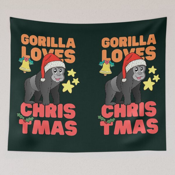 Item preview, Gorilla Loves CHRISTMAS designed and sold by Keep Smiling.