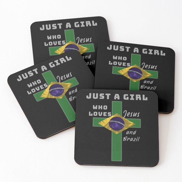 Item preview, Just A Girl Who Loves Jesus and Brazil! designed and sold by TheKingdomAttic.