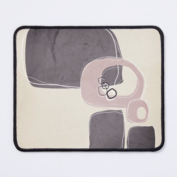 Item preview, Retro Abstract Design in Shell Pink and Aubergine designed and sold by simplydesignart.