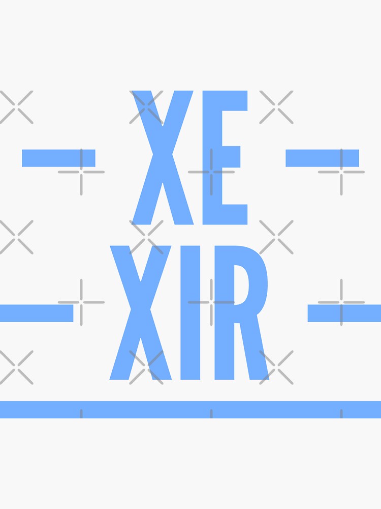"Xe/Xir Pronouns" Sticker by FireElegy Redbubble