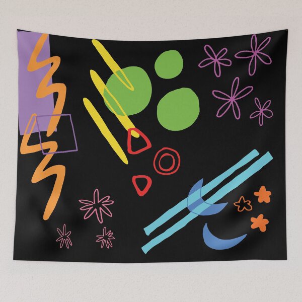 Item preview, Life in Color Art Print on Black designed and sold by lineartdesigns.