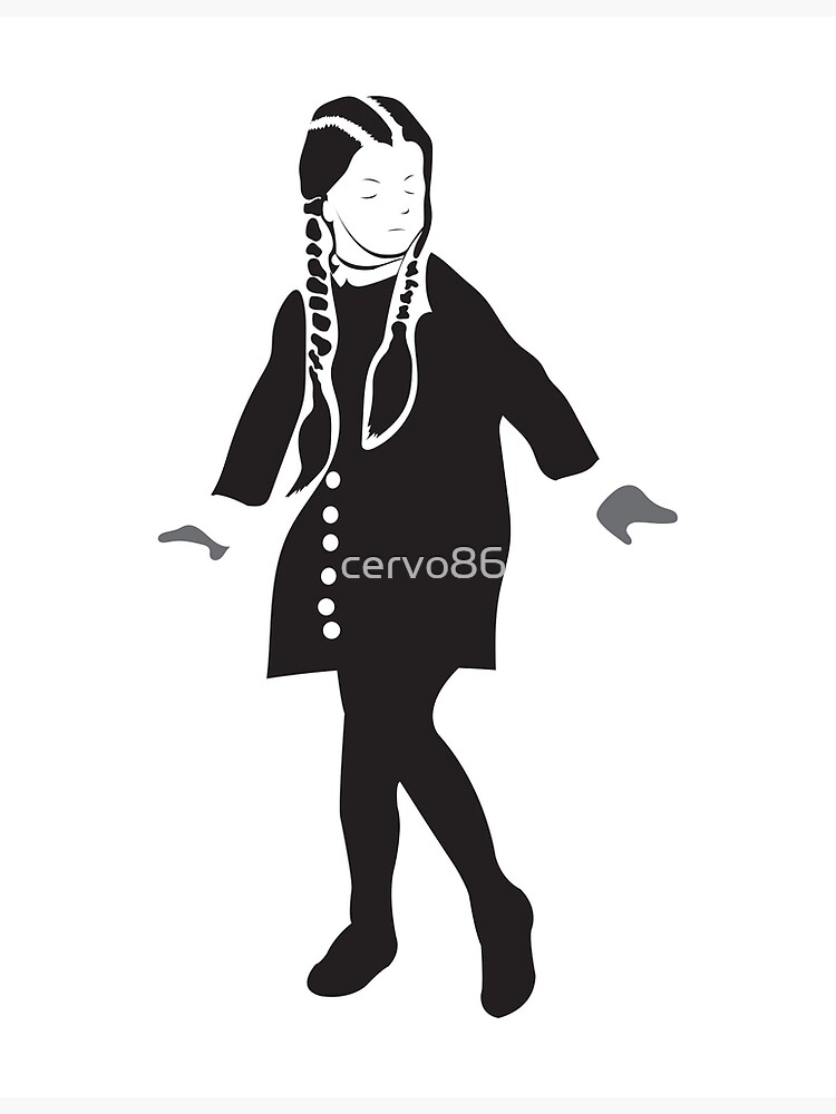 Wednesday Addams in her iconic dance in my art style ✍🏽 : r