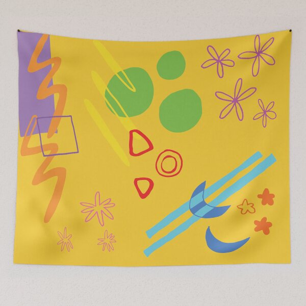 Item preview, Copy of Life in Color Art Print on Mustard Yellow designed and sold by lineartdesigns.