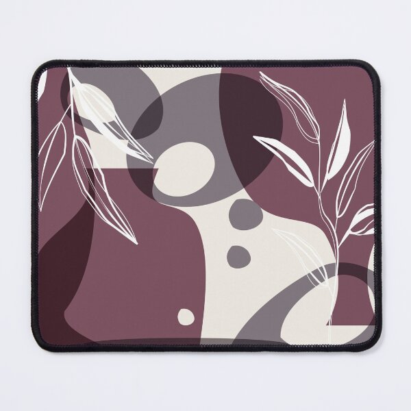 Item preview, Abstract - Leaves and Vases in Mulberry and Aubergine 2 designed and sold by simplydesignart.