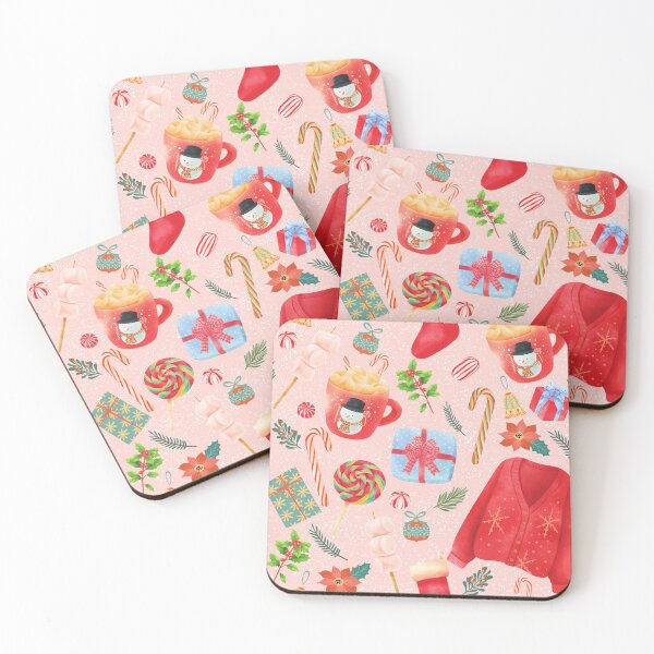 Item preview, Cozy Christmas Pattern - Pink designed and sold by SilverPegasus.