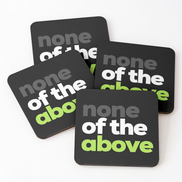 Item preview, None of the Above. Agender Pride designed and sold by Subtle Pride Shop.