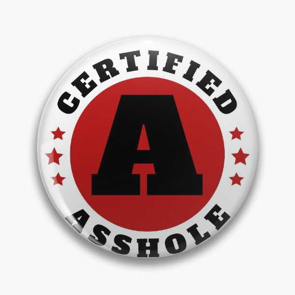 Item preview, Certified Asshole Helmet Sticker designed and sold by JasKei-Designs.