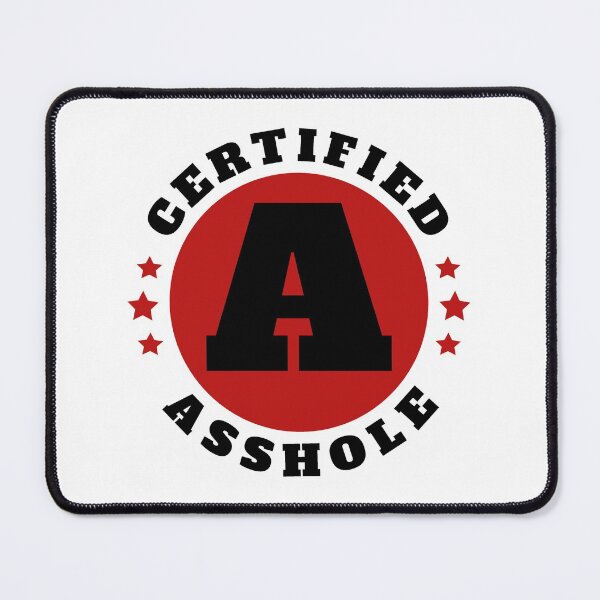 Item preview, Certified Asshole Helmet Sticker designed and sold by JasKei-Designs.