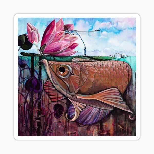 The Edge (acrylic painting by Jo Starling, 2017) Sticker