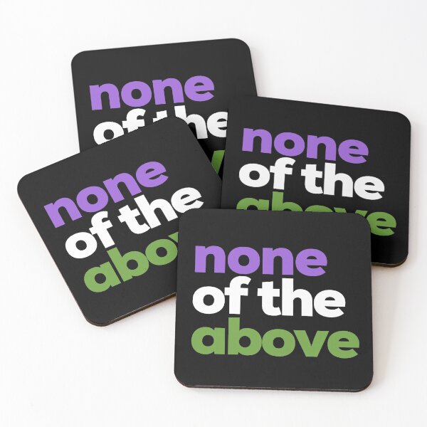 Item preview, None of the Above Gender Queer. Genderqueer Pride designed and sold by Subtle Pride Shop.