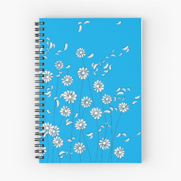 Item preview, Blue Flowers with a Yellow Background Blowing in the Wind designed and sold by zorrorojo.