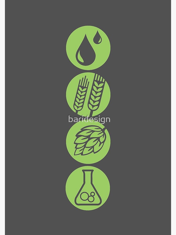 "BEER Water, Barley, Hops & Yeast" Spiral Notebook for Sale by