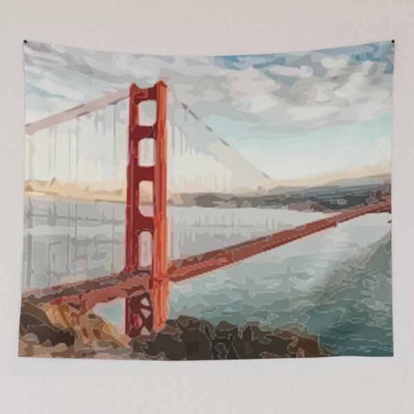 Item preview, Golden Gate Bridge Abstract Painting designed and sold by Positive Lad.