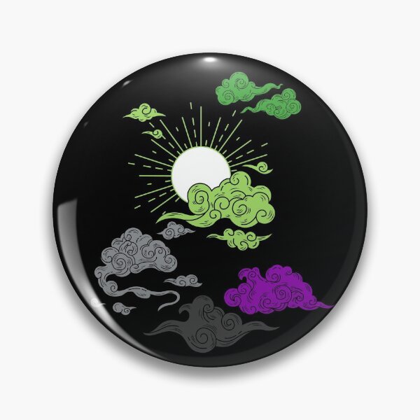 Item preview, Sun and Clouds Aro Ace. Aroace Pride designed and sold by Subtle Pride Shop.