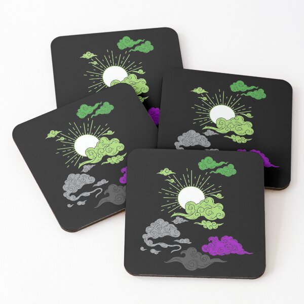 Item preview, Sun and Clouds Aro Ace. Aroace Pride designed and sold by Subtle Pride Shop.