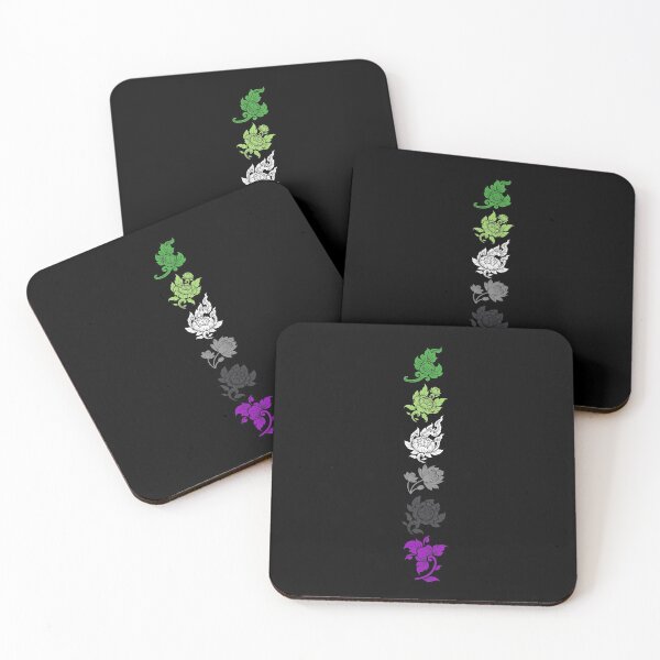 Item preview, Asian Flower Art Aro Ace. Aroace Pride designed and sold by Subtle Pride Shop.