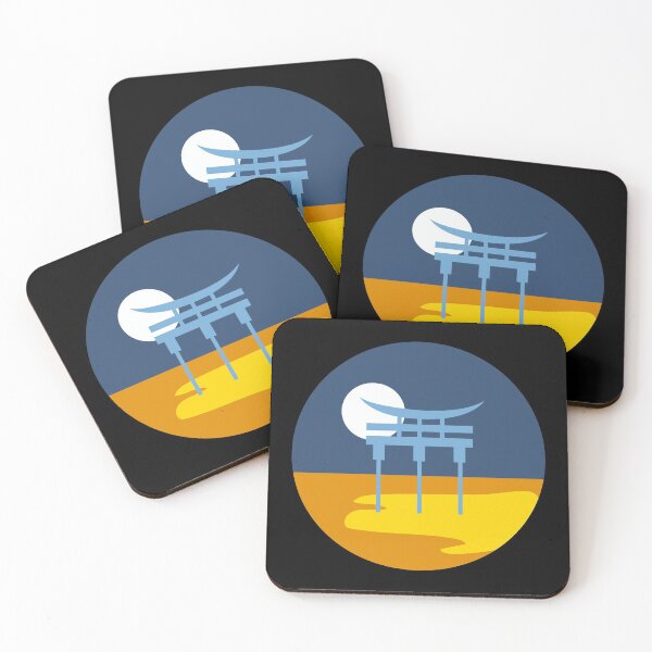Item preview, Japanese Torii Gate Landscape Aro Ace. Aroace Pride designed and sold by Subtle Pride Shop.
