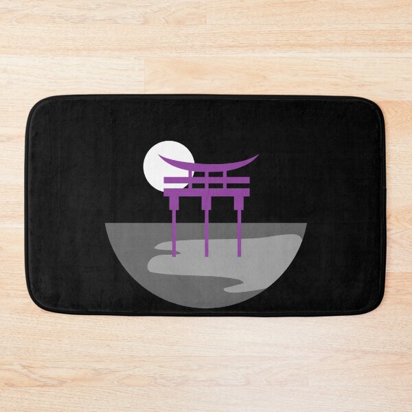 Item preview, Japanese Torii Gate Landscape Ace. Asexual Pride designed and sold by Subtle Pride Shop.