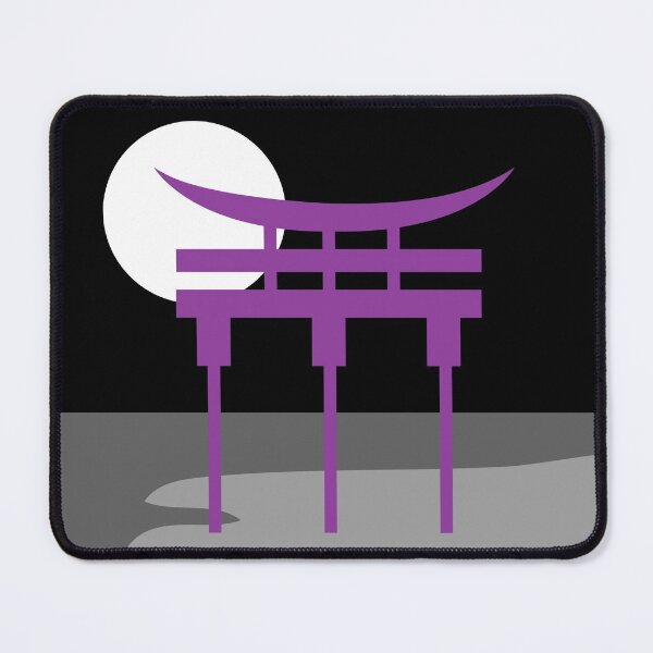 Item preview, Japanese Torii Gate Landscape Ace. Asexual Pride designed and sold by Subtle Pride Shop.