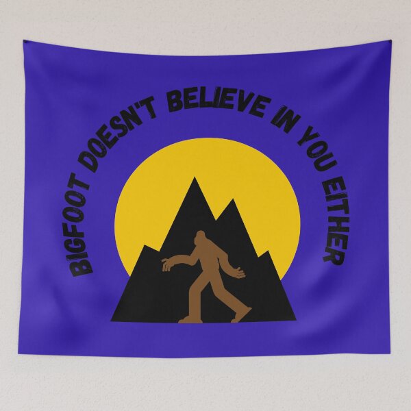 Item preview, Bigfoot Doesn't Believe In You Either Clipart In Blue designed and sold by LuckyKermit.