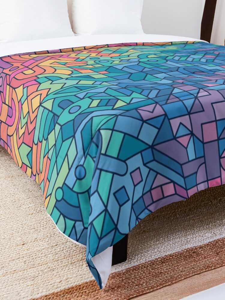 Alternate view of Colourful Chaos Comforter