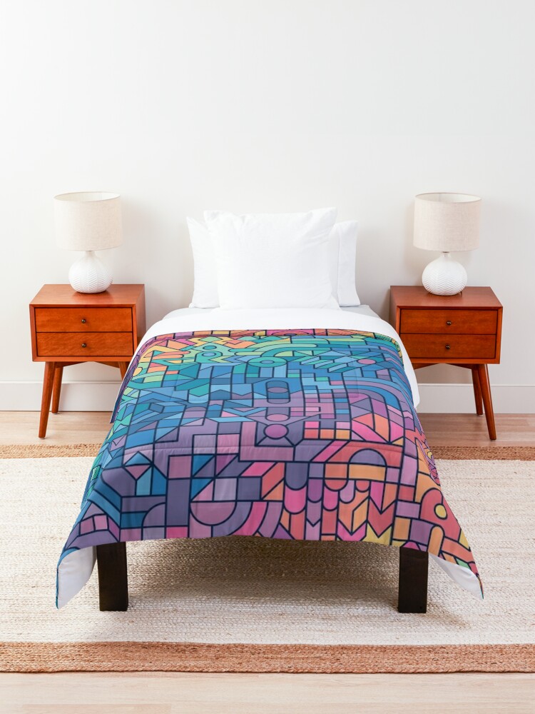 Alternate view of Colourful Chaos Comforter