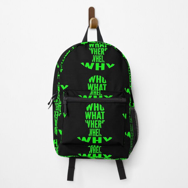 Item preview, Who What Where When Why Green Typography Word in Human Shape designed and sold by Vasabi88.