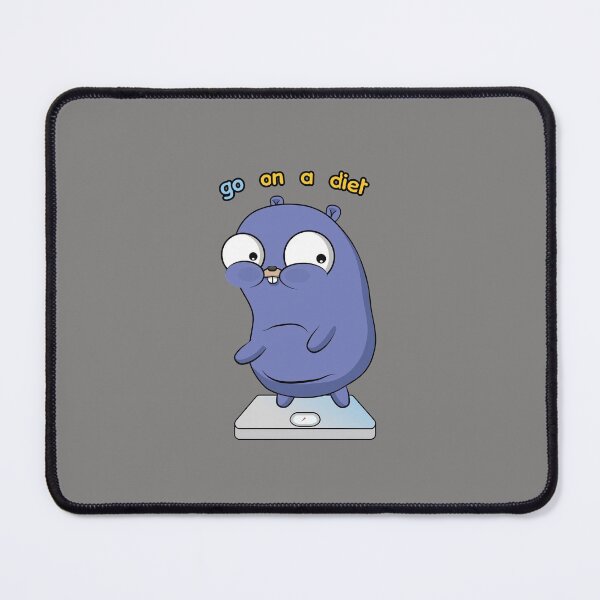 Item preview, Golang Gopher Goes on A Diet designed and sold by cookieandcode.