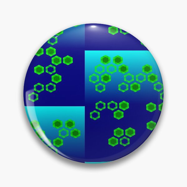 Item preview,  green hexagon blue background designed and sold by miaterinka.