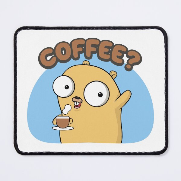 Item preview, Golang Gopher Offering a Cup of Coffee designed and sold by cookieandcode.