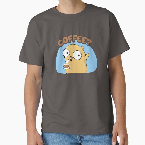 Item preview, Golang Gopher Offering a Cup of Coffee designed and sold by cookieandcode.
