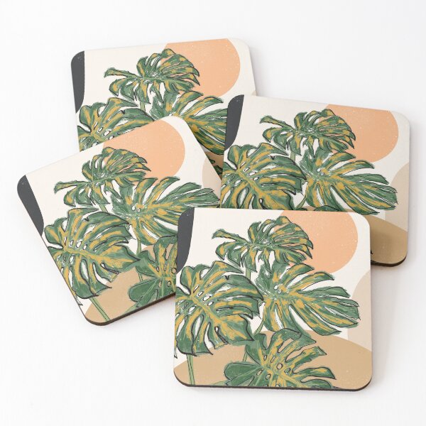 Item preview, Boho Neutral Tropical Monstera Abstract designed and sold by MaiZephyr.