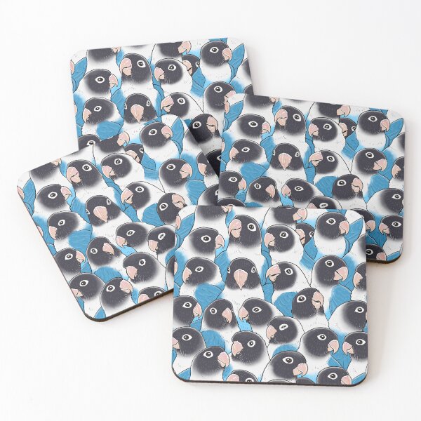Item preview, Blue Black Masked Lovebird designed and sold by MaratusFunk.