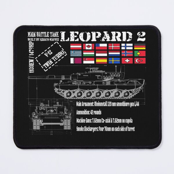 Item preview, Leopard 2 Main Battle Tank - optimised for dark merch designed and sold by shaynetwright.