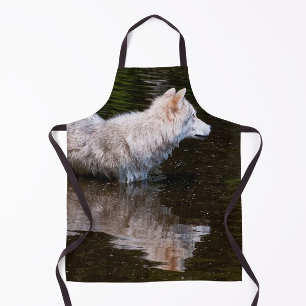 Item preview, Arctic Wolf In Pond designed and sold by Michael Cummings.