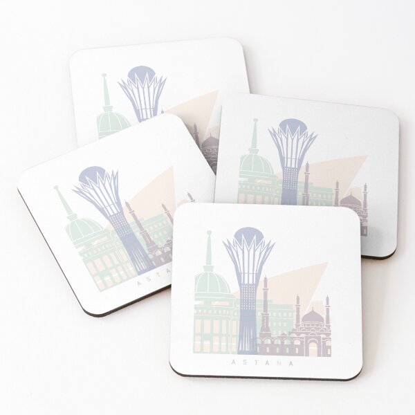 Item preview, ASTANA SKYLINE POSTER PASTEL designed and sold by paulrommer.